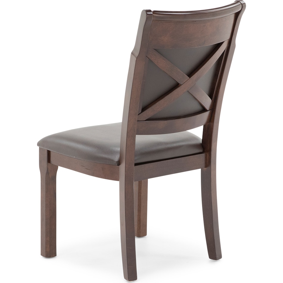 holh brown inch standard seat height side chair   