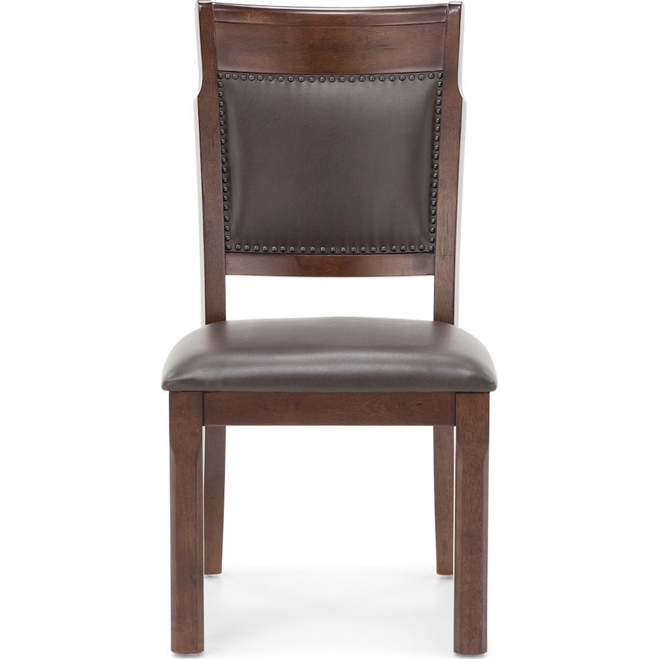 holh brown inch standard seat height side chair   