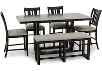 holh brown inch counter height rectangle   