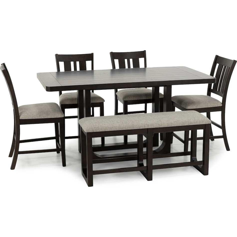 holh brown inch counter height rectangle   