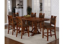 holh brown inch counter height rectangle   