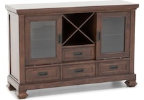 holh brown buffet server sideboard   