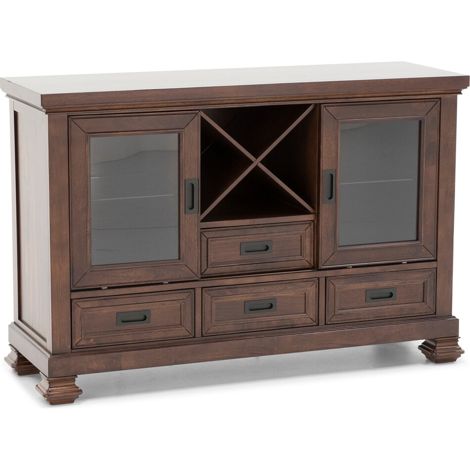 holh brown buffet server sideboard   