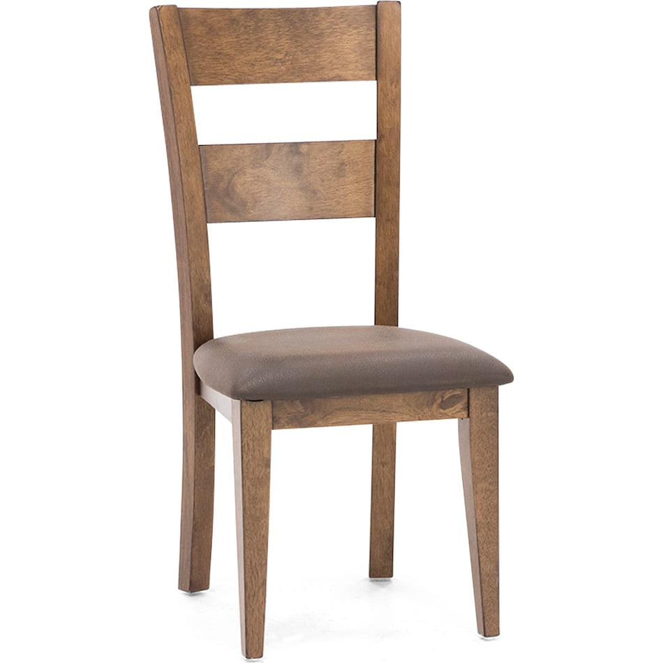 holh brown standard height side chair   