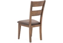 holh brown standard height side chair   