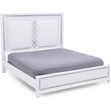 Celeste King Upholstered Panel Bed