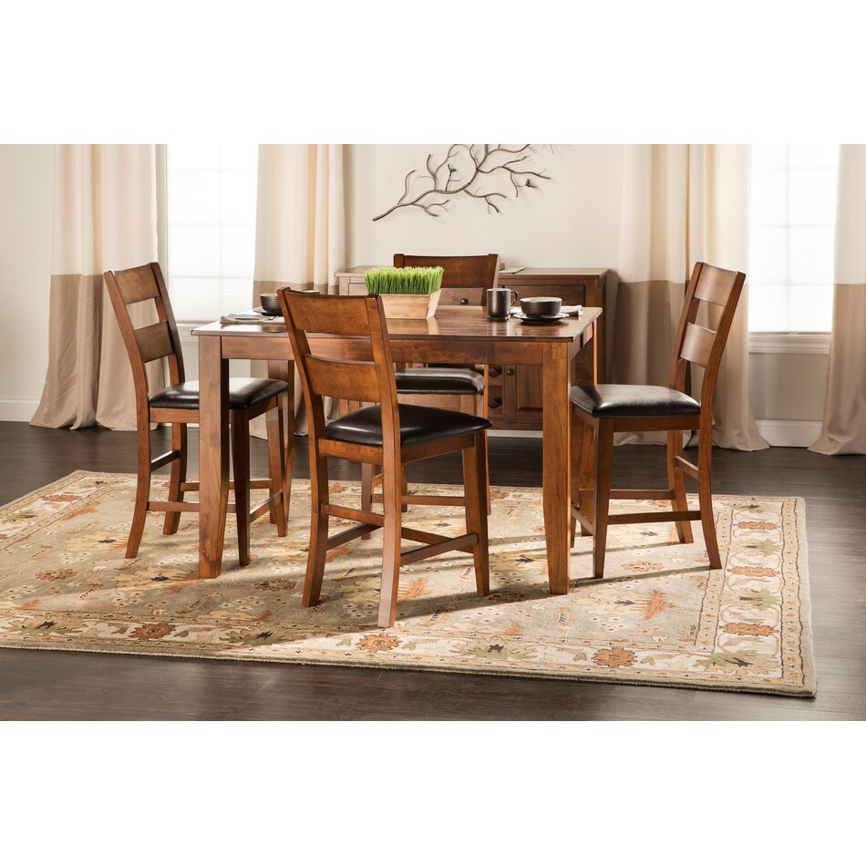 holland house brown inch counter height square lifestyle image   