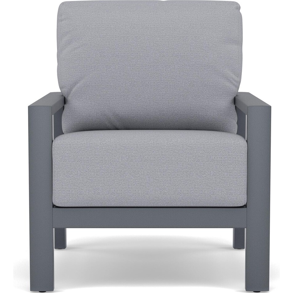 homecrest outdoor living grey club chair   