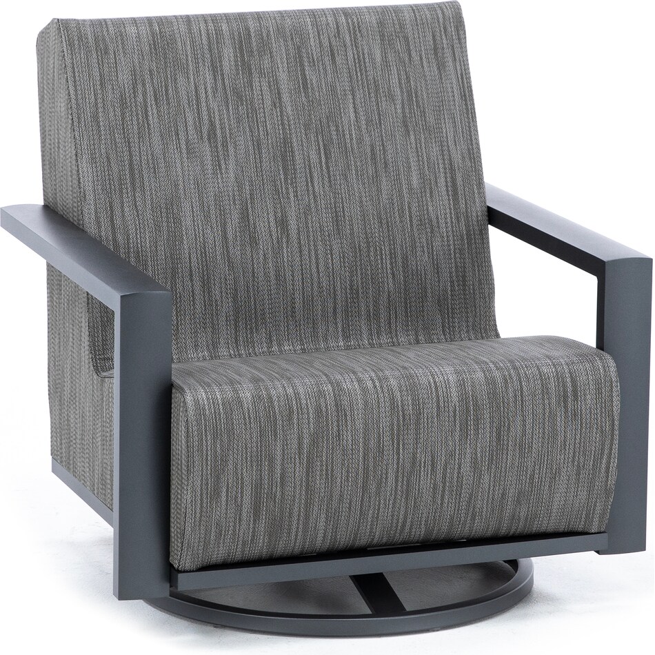 homecrest outdoor living grey swivel   