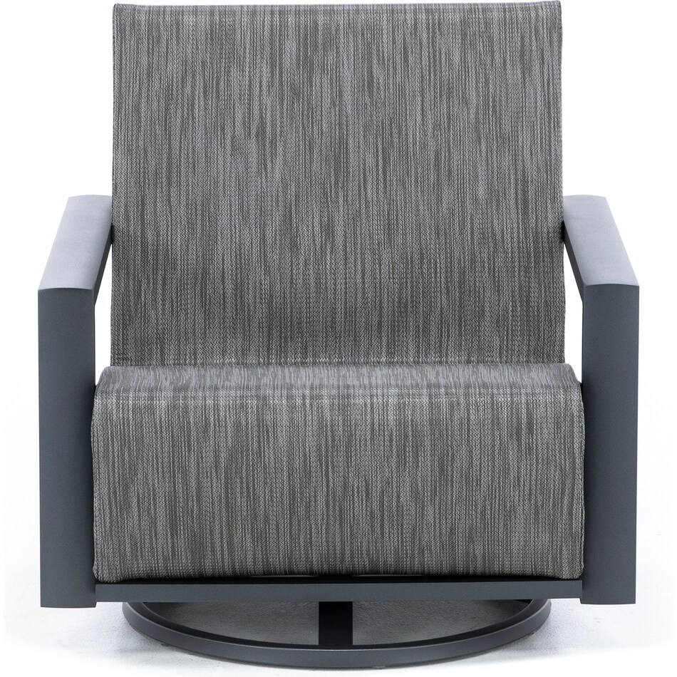 homecrest outdoor living grey swivel   