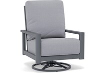 homecrest outdoor living grey swivel   