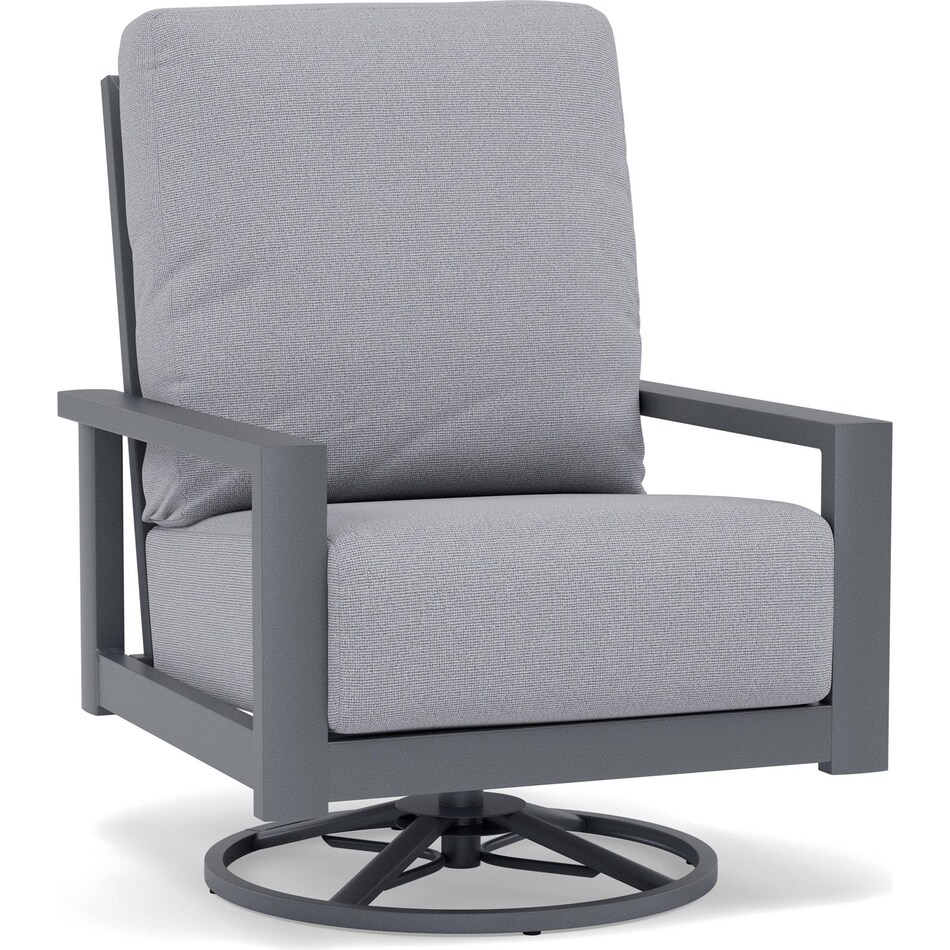 homecrest outdoor living grey swivel   