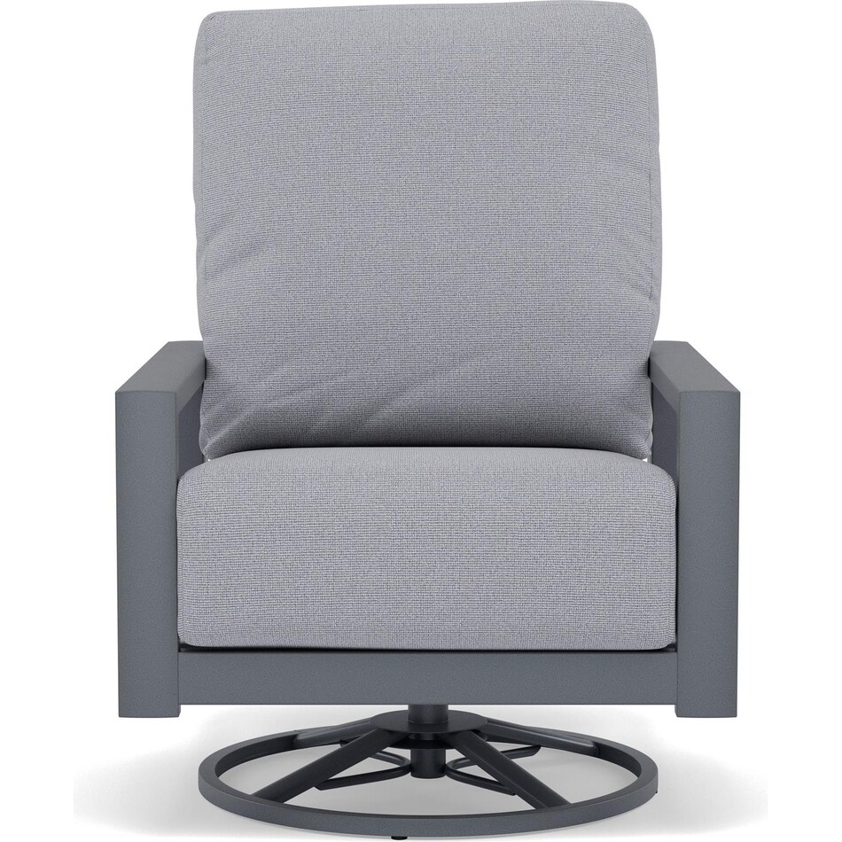 homecrest outdoor living grey swivel   