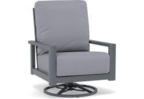 homecrest outdoor living grey swivel   