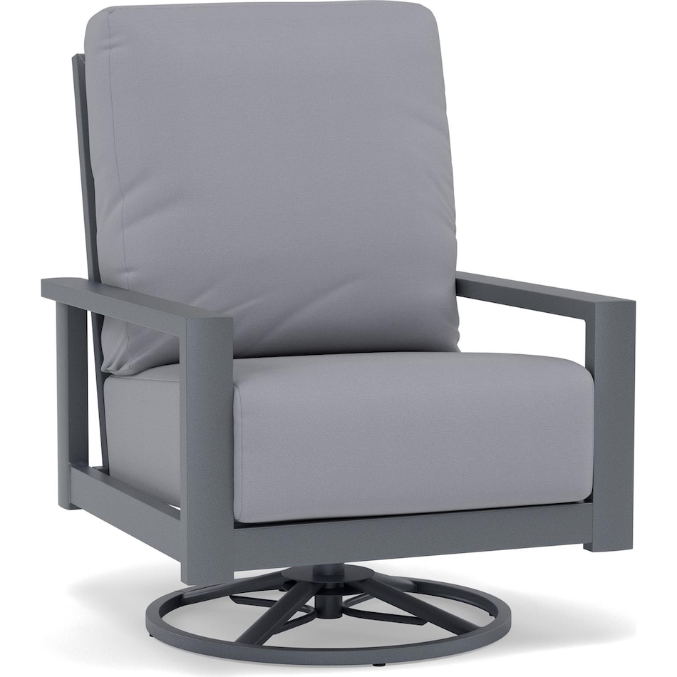 homecrest outdoor living grey swivel   