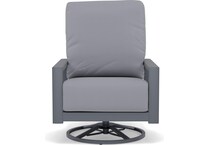 homecrest outdoor living grey swivel   
