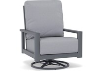 homecrest outdoor living grey swivel   