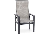 homecrest outdoor living homecrest carbon   bisque sling standard height arm chair   