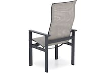 homecrest outdoor living homecrest carbon   bisque sling standard height arm chair   