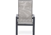 homecrest outdoor living homecrest carbon   bisque sling standard height arm chair   