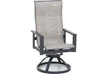 homecrest outdoor living homecrest carbon   bisque sling standard height arm chair   