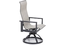 homecrest outdoor living homecrest carbon   bisque sling standard height arm chair   