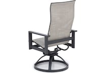 homecrest outdoor living homecrest carbon   bisque sling standard height arm chair   