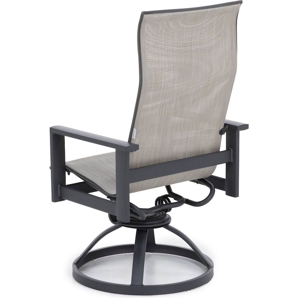 homecrest outdoor living homecrest carbon   bisque sling standard height arm chair   