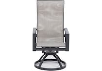 homecrest outdoor living homecrest carbon   bisque sling standard height arm chair   