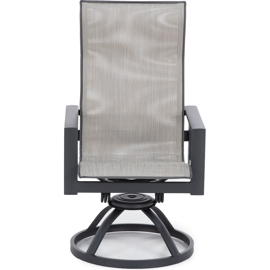 homecrest outdoor living homecrest carbon   bisque sling standard height arm chair   