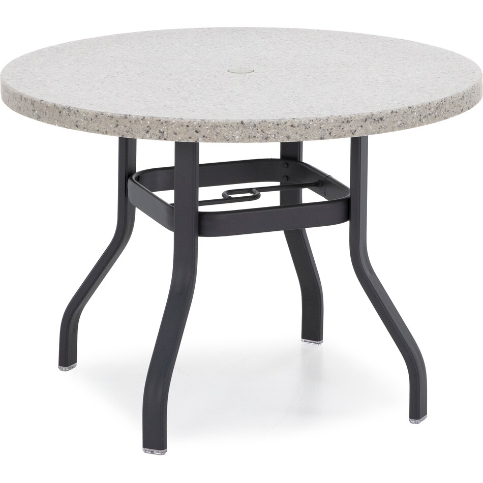 homecrest outdoor living homecrest carbon   pebble  top standard height round oval   