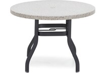 homecrest outdoor living homecrest carbon   pebble  top standard height round oval   