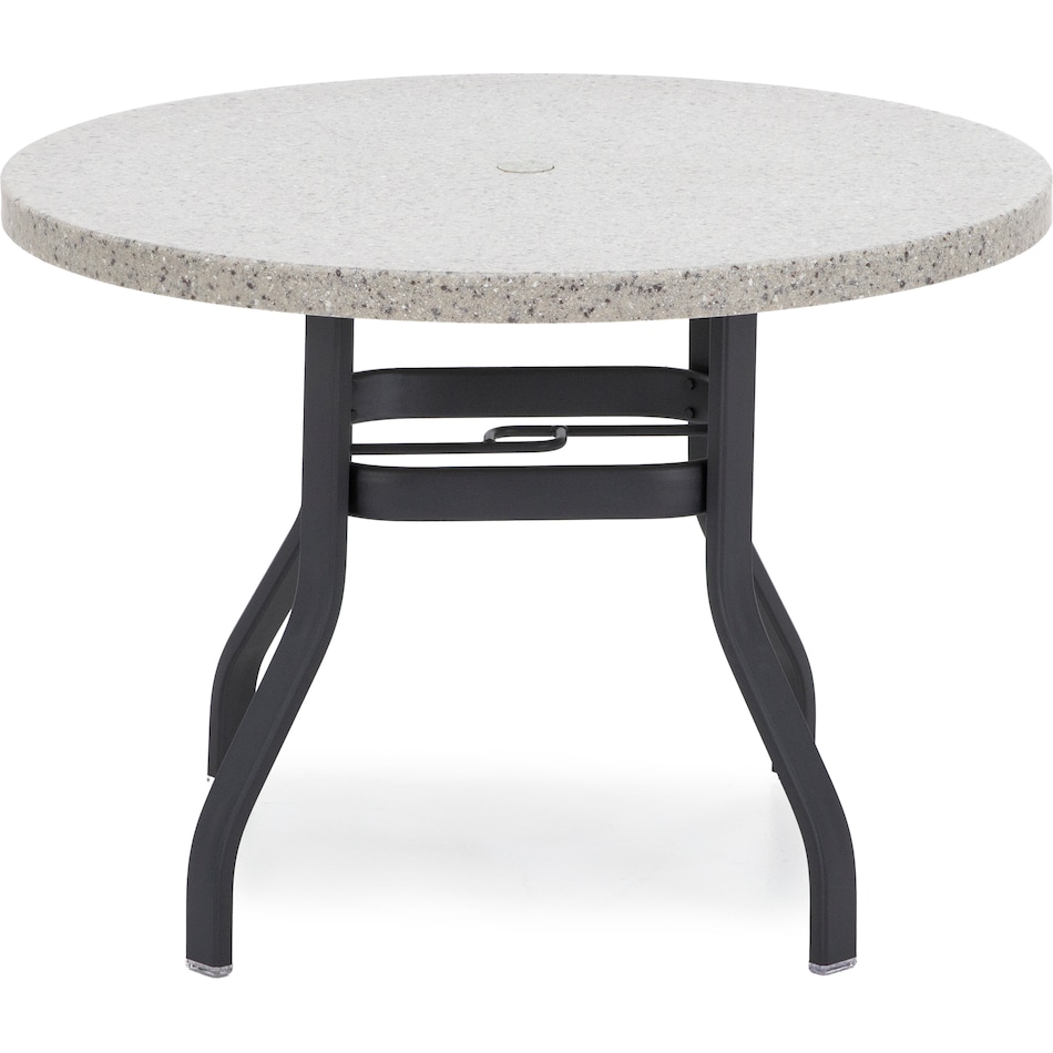 homecrest outdoor living homecrest carbon   pebble  top standard height round oval   
