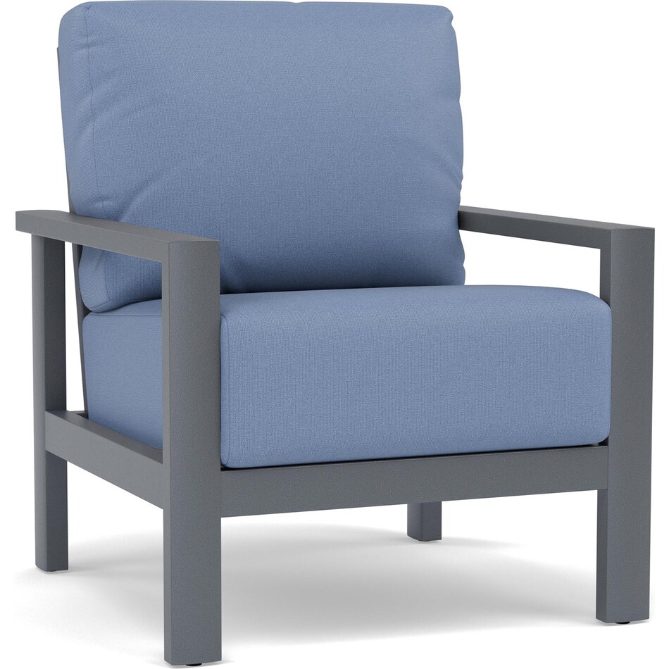 homecrest outdoor living homecrest carbon   spectrum denim club chair   