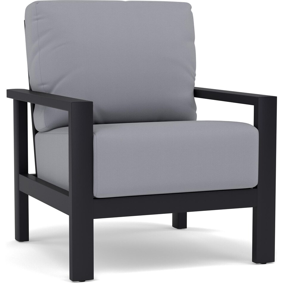 homecrest outdoor living homecrest onyx canvas charcoal club chair