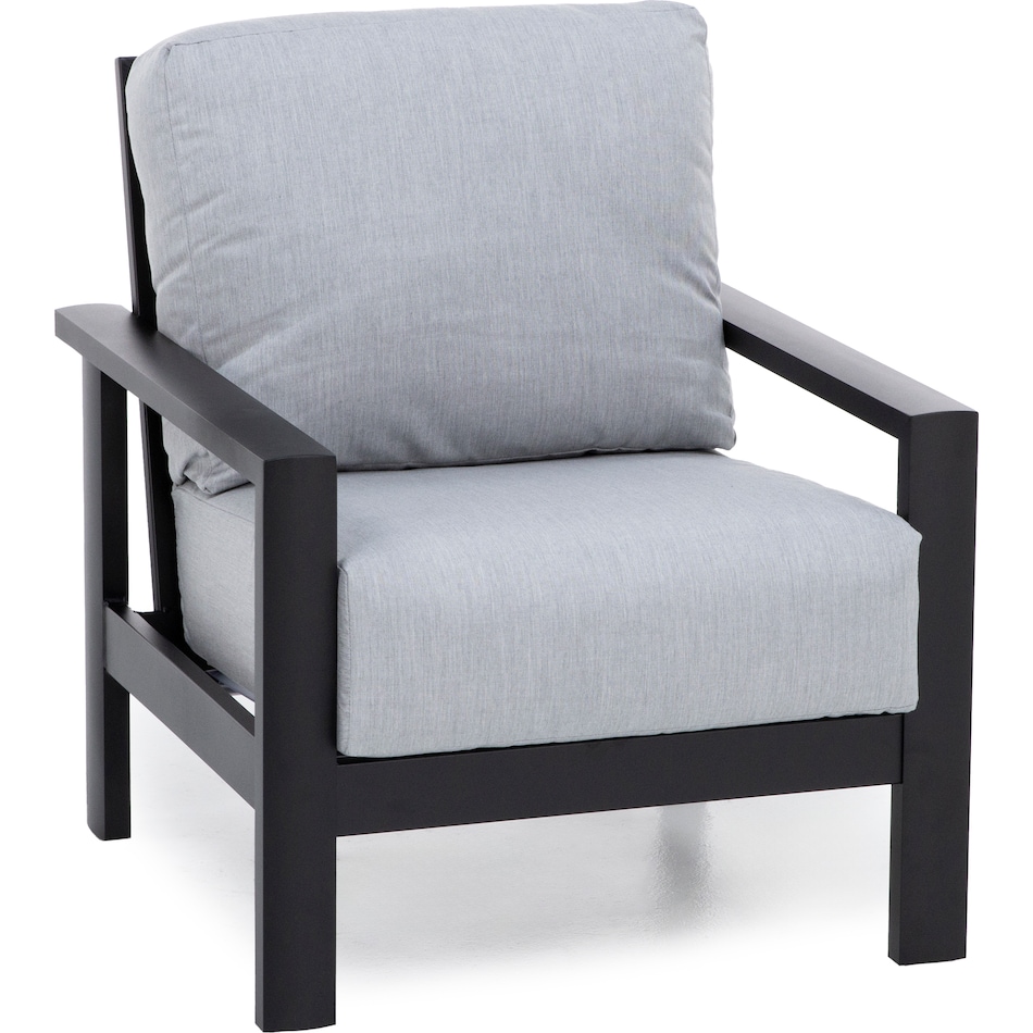 homecrest outdoor living homecrest onyx   canvas granite club chair   