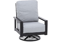 homecrest outdoor living homecrest onyx   canvas granite swivel   