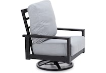 homecrest outdoor living homecrest onyx   canvas granite swivel   