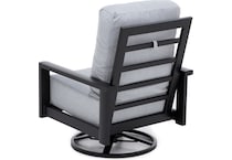homecrest outdoor living homecrest onyx   canvas granite swivel   