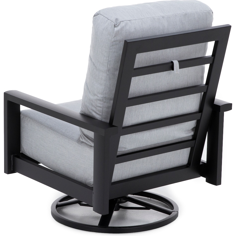 homecrest outdoor living homecrest onyx   canvas granite swivel   