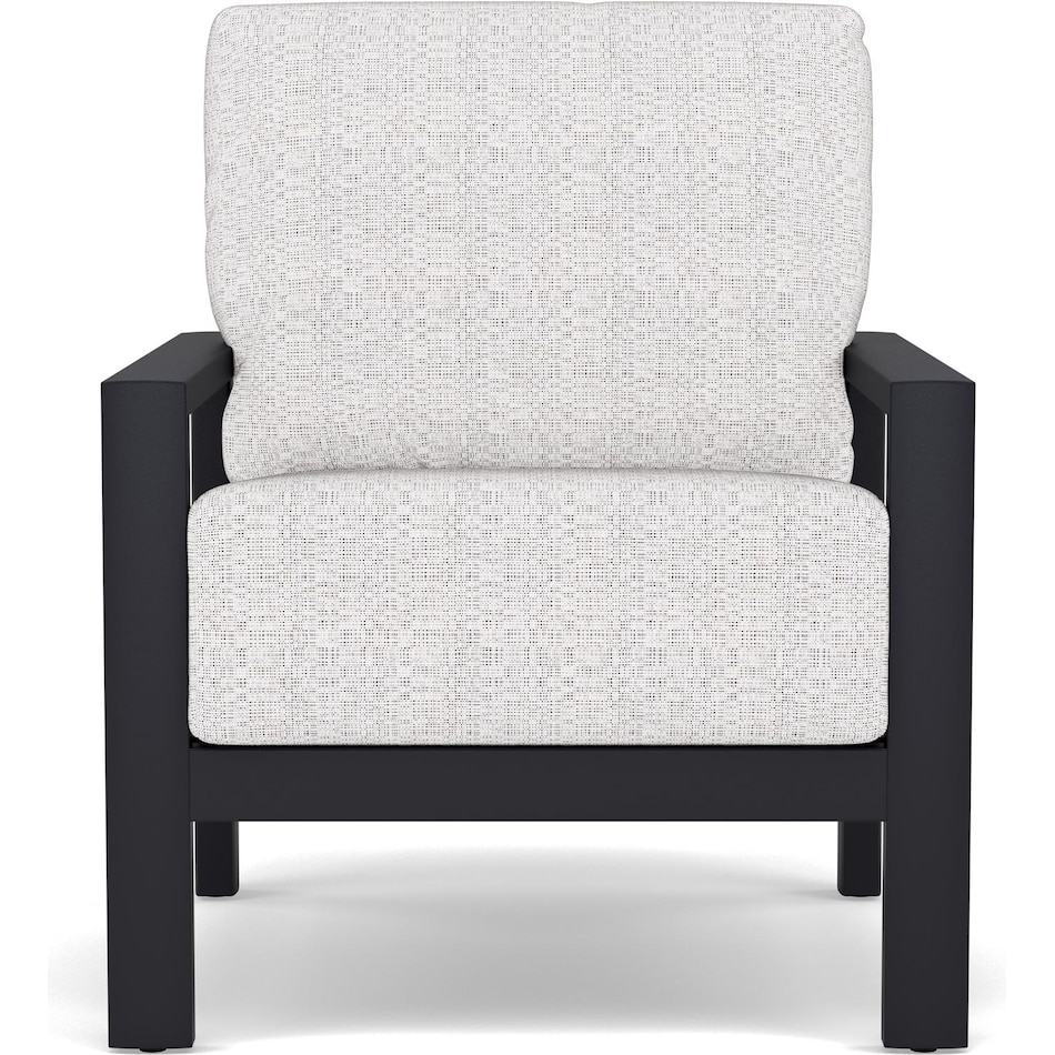 homecrest outdoor living homecrest onyx linen silver club chair