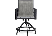 homecrest outdoor living homecrest onyx   zinc ii sling bar arm chair   
