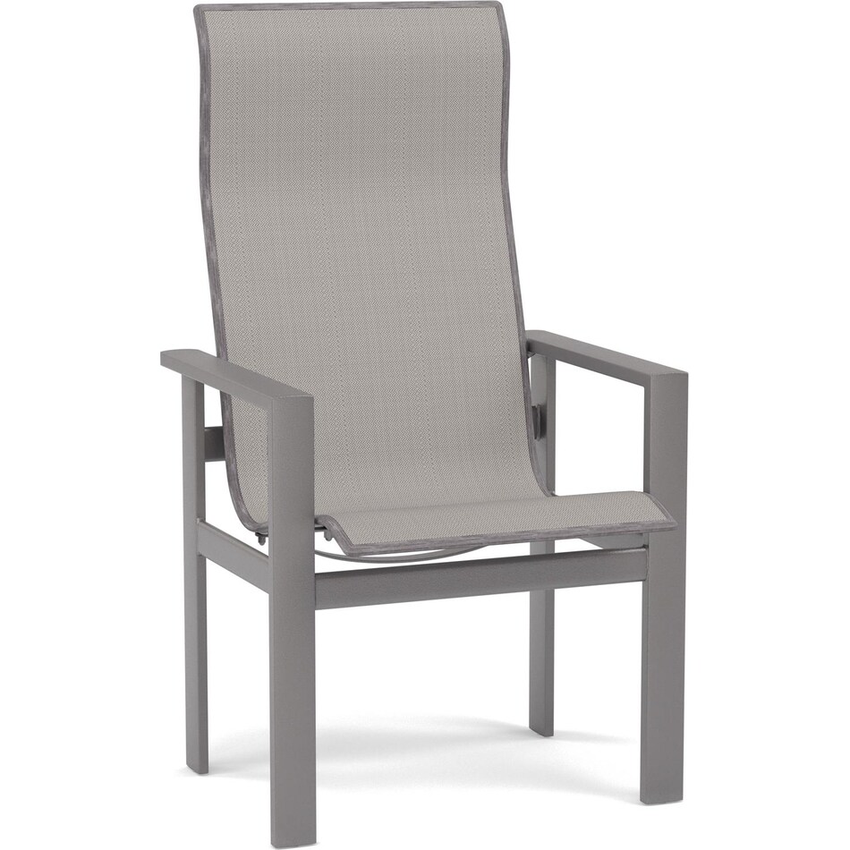 homecrest outdoor living homecrest umber   bisque sling standard height arm chair   