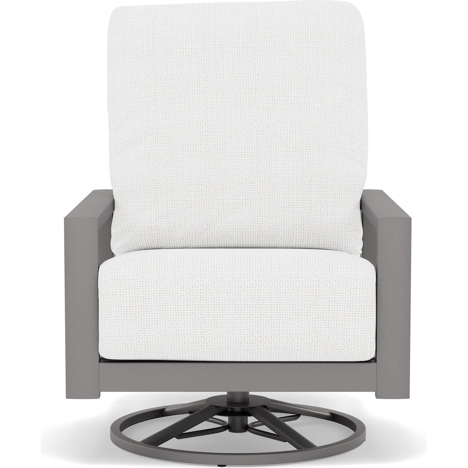 homecrest outdoor living homecrest umber   bliss linen swivel   