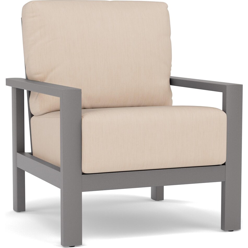 homecrest outdoor living homecrest umber   canvas heather beige club chair   