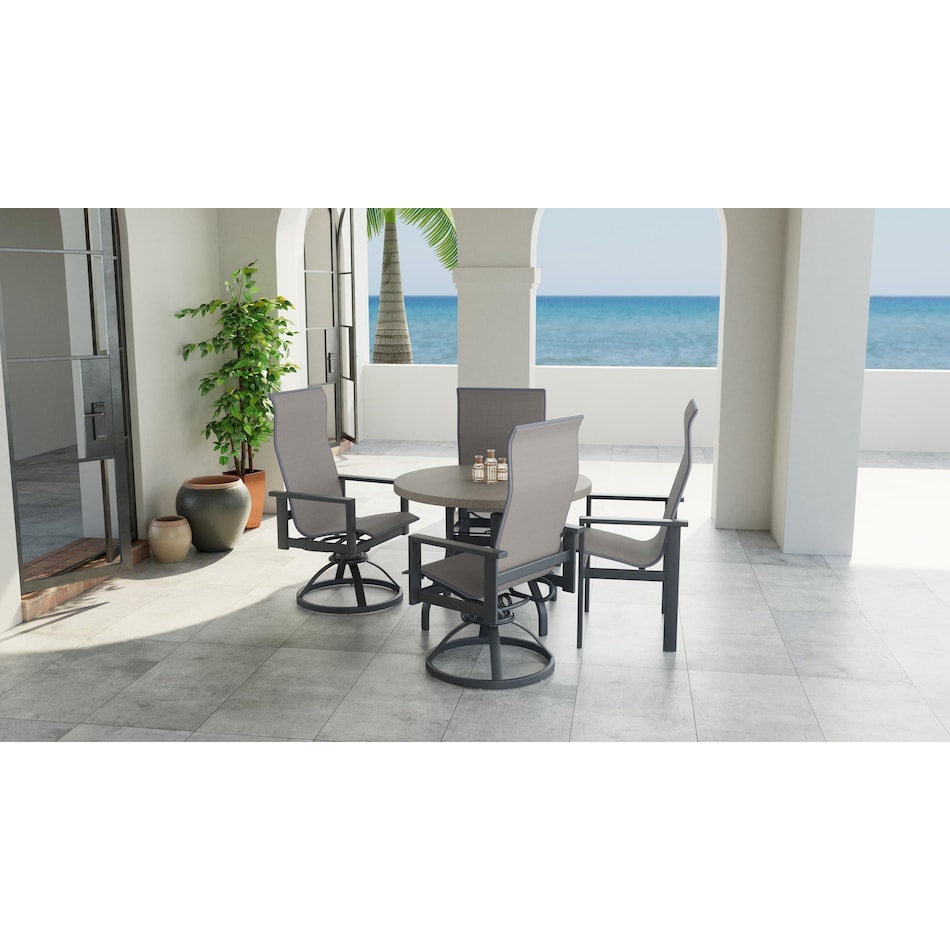 homecrest outdoor living standard height round oval lifestyle image   