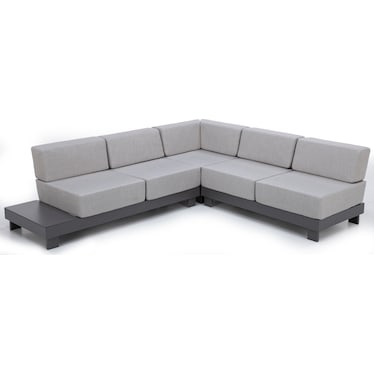 Urban 3-pc Sectional in Storm with Echo Ash Cushion
