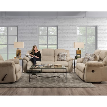 Moonrise Reclining Sofa in Fawn