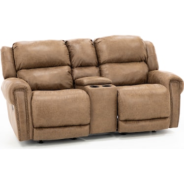 Montana Rocking Reclining Console Loveseat