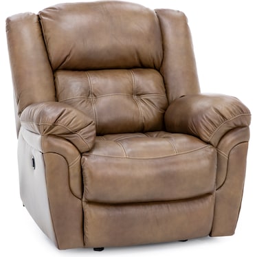Boone Leather Power Rocker Recliner